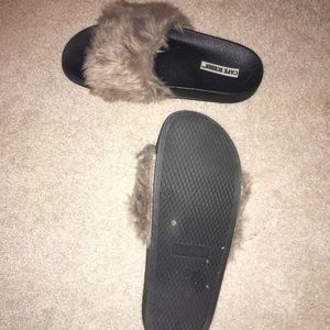 FashionNova Fur Slides
